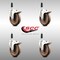 Service Caster 5 Inch 316SS High Temp Glass Filled Nylon 7/8 Inch Stem Caster Set Lock Brake SCC-SS316TTLEX20S514-GFNSHT-78-4 - alternate 4